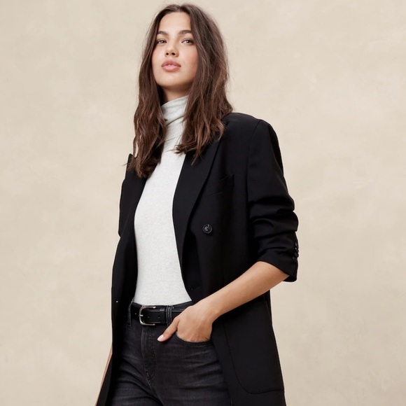 NWT Banana Republic Light Heather Gray Timeless Turtleneck Top Size XL - Picture 2 of 8